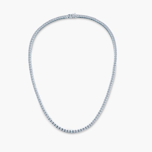 Naszyjnik tenisowy Share Your Love 3,0mm: białe złoto, diamenty laboratoryjne